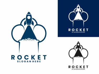 Rocket start up logo design. creative rocket logo design