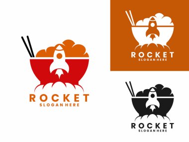 Rocket Food logo design vector template. Creative Food logo design