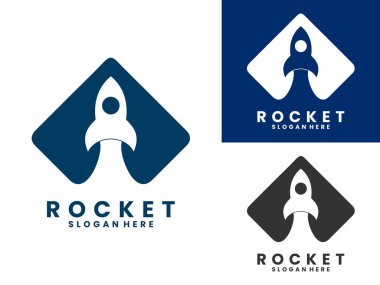 Rocket ship logo design vector template. Starup logo. suggesting innovation and progress;