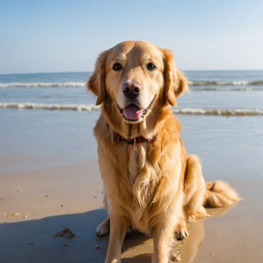 Güzel Golden Retriever köpeği ve Labrador Retriever köpeği