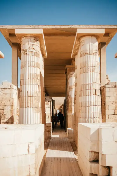 stock image Ancient columns in Saqqara, Egypt