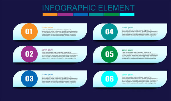 Vector illustration of infographics elements for web design, business presentations and reports