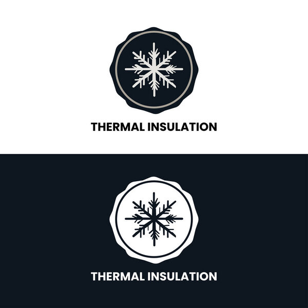 Значок теплоизоляции. Символ температуры. Эмблема теплоизоляции. Векторная иллюстрация.