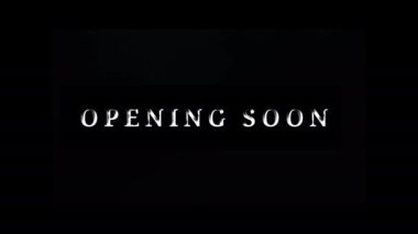 Animasyon metni açılışın yakında bir yıldırım arkaplanı olacağını söylüyor.