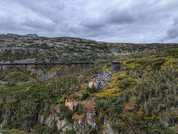 Beyaz Geçit 'te çelik demiryolu köprüsü