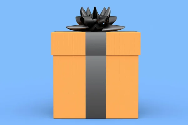 Geschenkboxen Mit Schleife Und Schleife Isoliert Auf Blauem Hintergrund Renderkonzept — Stockfoto