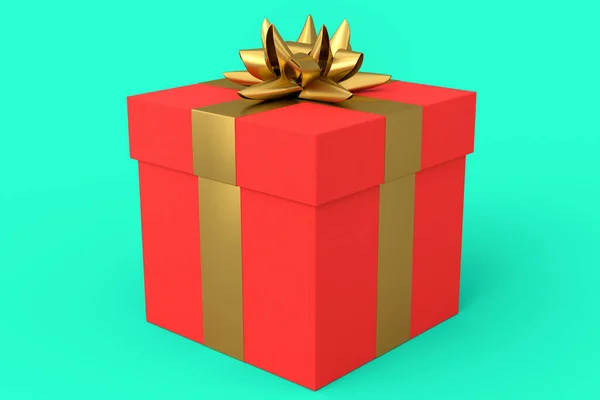 Geschenkboxen Mit Schleife Und Schleife Isoliert Auf Grünem Hintergrund Renderkonzept — Stockfoto