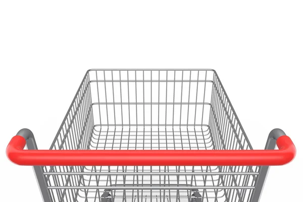 Alışveriş Arabası Market Arabası Beyaz Arka Planda Satış Indirim Alışveriş — Stok fotoğraf
