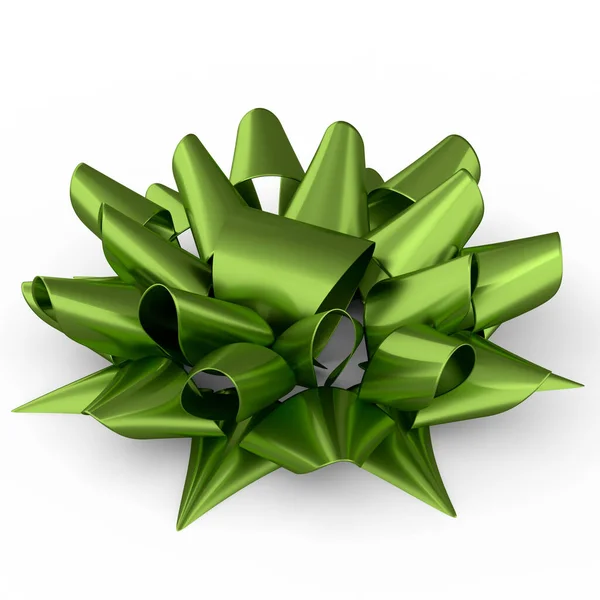 白色背景的礼品盒的实用装饰弓或礼品带 3D渲染演示 情人节 圣诞节和生日插图 — 图库照片