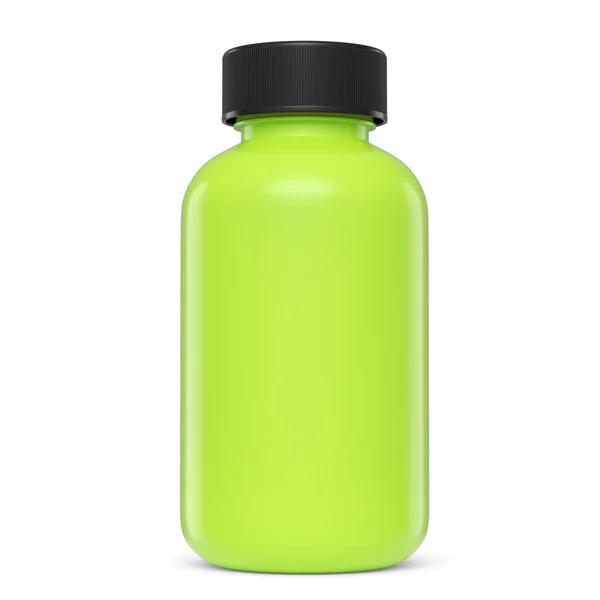 Green Plastic Jar Sport Nutrition Whey Protein Gainer Powder Isolated —  Fotos de Stock
