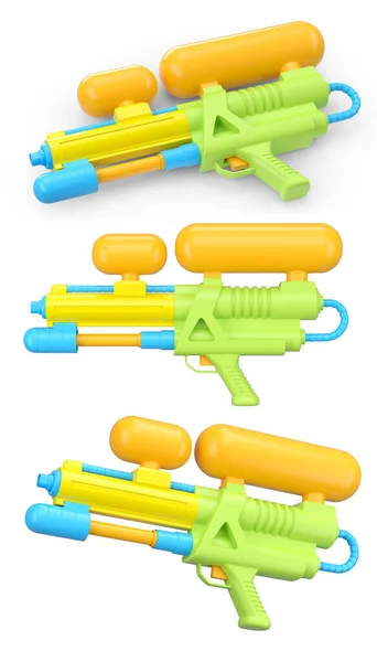 Set Van Plastic Waterpistool Speelgoed Voor Spelen Het Zwembad Witte — Stockfoto