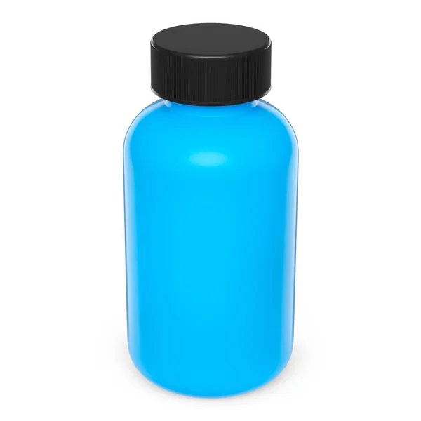Frasco Plástico Azul Para Nutrición Deportiva Proteína Suero Leche Polvo — Foto de Stock