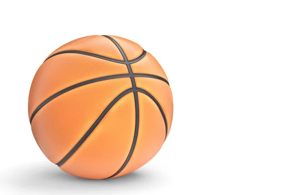 Basketbal Geïsoleerd Witte Achtergrond Weergave Van Sportaccessoires Voor Teamspelen — Stockfoto