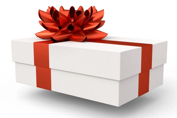 Κουτιά Δώρου Κορδέλα Και Φιόγκο Που Απομονώνονται Λευκό Φόντο Καθιστούν — Φωτογραφία Αρχείου
