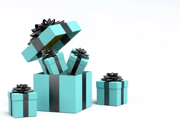 상자는 떨어지고 있습니다 인사말 디자인의 크리스마스 프라이데이 — 스톡 사진