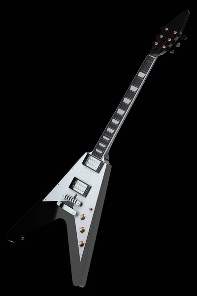 Close Gitara Akustyczna Elektryczna Izolowane Czarnym Tle Renderowania Koncepcji Festiwalu — Zdjęcie stockowe