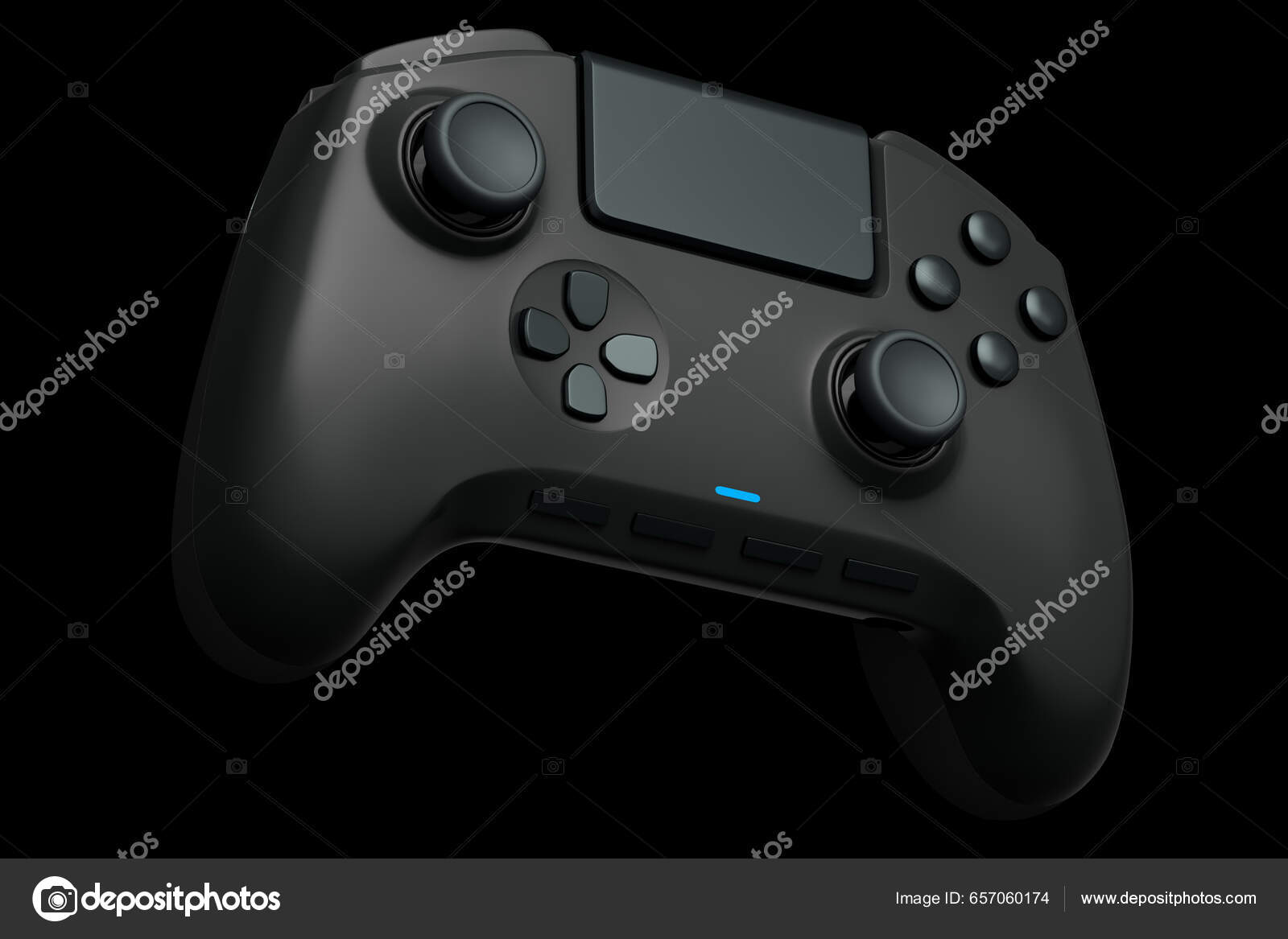 Joystick Preto Realista Para Controlador Videogame Fundo Preto Renderização  Equipamentos — Foto © CheersGroup #657060174, image size:1600x1167