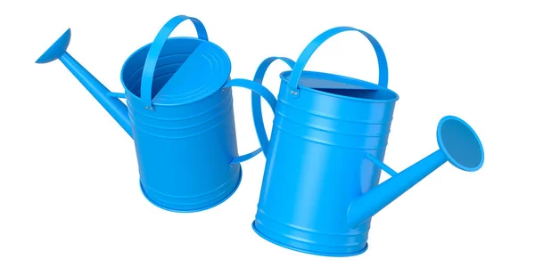 Set Watering Can Isolated White Background Render Concept Gardening Equipment — Stock Photo, Image