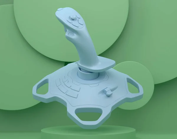 Βίντεο Παιχνίδι Joystick Για Προσομοιωτή Πτήσης Εξέδρα Κυλίνδρου Βήματα Μονόχρωμο — Φωτογραφία Αρχείου