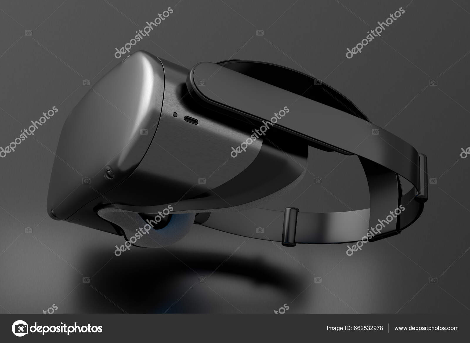 Realistic Virtual Reality Glasses Metallic Chrome Texture Isolated Dark  Background Stock Photo by ©CheersGroup 662532978