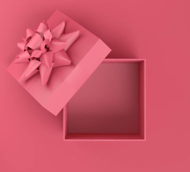 Kurdeleli hediye kutuları ve fiyonklu uçan ve tek renkli arka plan üzerine düşen. 3D karşılama tasarımı konsepti: Doğum günü, Mutlu Noeller, Kara Cuma, Yeni Yıl