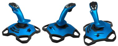 Oyun kumandaları, uçuş simülasyonu oyunları ve beyaz arka planda kırpma yolu ile izole edilmiş tüm hevesli oyuncular için mükemmeldir