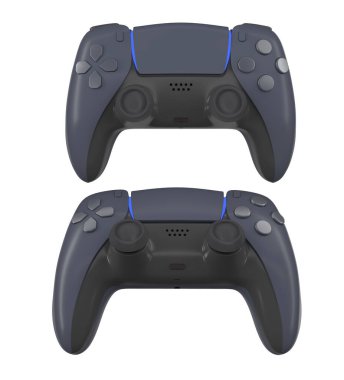 Oyun tutkunları için farklı renk ve tasarımlara sahip oyun denetleyicileri koleksiyonu kırpma yolu ile beyaz arkaplanda izole