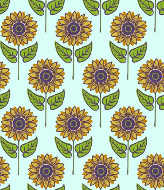 Ayçiçekli kusursuz desen 