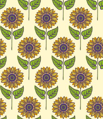 Ayçiçekli kusursuz desen 