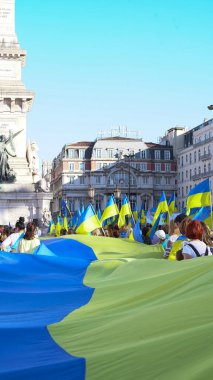 Lizbon 'da Ukrayna' nın Bağımsızlık Günü. Ukrayna 'nın zaferi.. 
