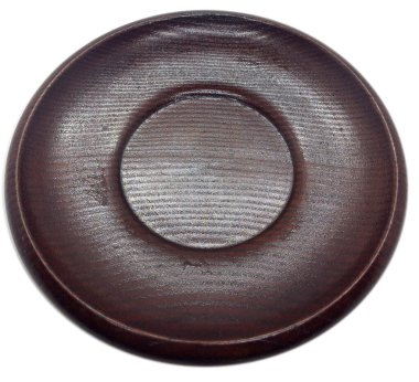Empty Japanese Wooden Dish on white background