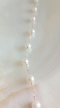 Zarif Beyaz İnci Bilezik Klas Tabak Arkaplanı