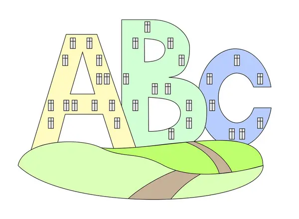 Alfabe. Mektuplar. Eğitim. Gelişme. Görüntü