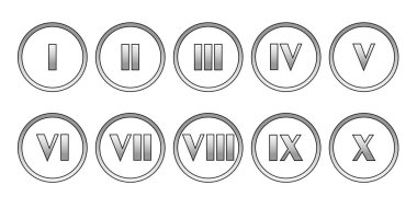 Sayılar, rakamlar. Roma rakamları. Logo. Görüntü