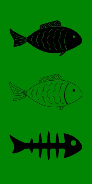 Balık. Balık iskeleti. Görüntü.