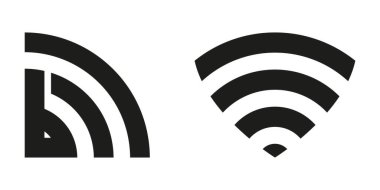 Wi-Fi. Logo. - İnternet. İletişim. Görüntü