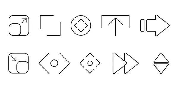 Oklar hazır. Yön. Pozisyon. Vektör. Görüntü