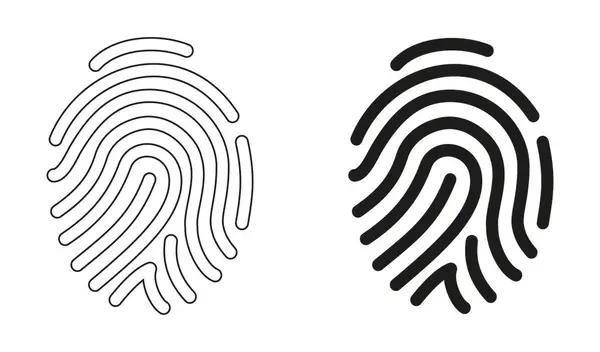 Parmak izi. Kimlik. Kimlik. İkonlar. Vektör. Görüntü