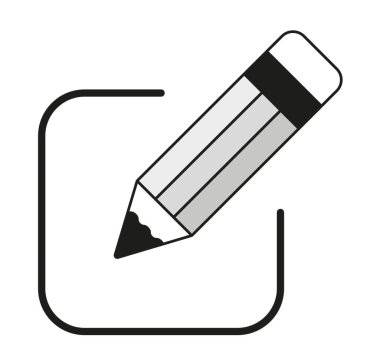 Kalem logosu simgesi. Arka plan kağıdındaki kalem. Belge ya da metin düzenlemek için simge. EPS 10. Vektör illüstrasyonları