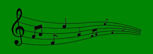 Müzikal durumla ilgili notalar. Notalar ve anahtar sembollü bir müzik dalgası. Senfonik uyum ve ses dalgası. Ses kaydı, ses ritmi. Çubukta müzik notaları. EPS 10. Vektör illüstrasyonları