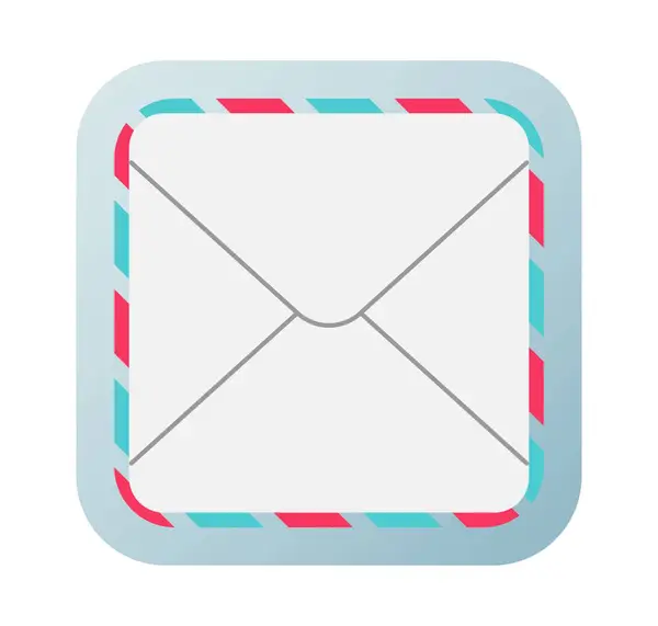 Renkli zarf posta kutusu simgesi tasarımı. E- posta bilgilendirme simgesi. Web sayfaları, mobil uygulamalar, UI, UX ve GUI tasarımı için uygun. EPS 10. Vektör illüstrasyonu