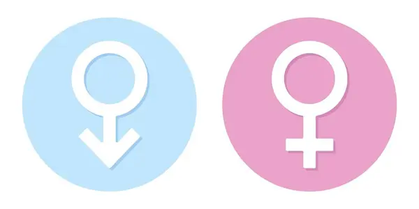 Bir grup erkek ve kadın cinsiyet sembolü. Kadın ve erkek işaretleri. Seks sembolizmi. EPS 10. Vektör illüstrasyonları