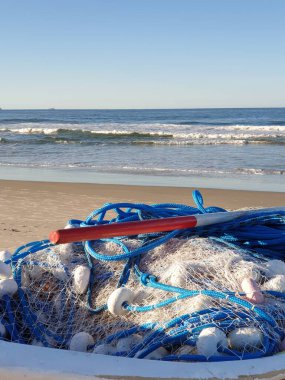Sahilde balık ağı