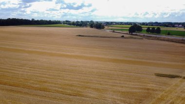 İnsansız hava aracının tarımsal alandaki görüntüsü..