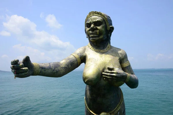 stock image RAYONG,THAILAND - March 16,2023 - Phisuea Samut statue at Nadan Pier on Koh Samet island in Thailand