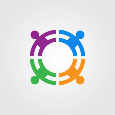 topluluk logosu tasarım şablonu beyaz arkaplan