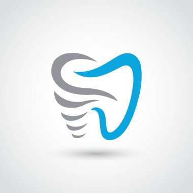 Diş logosu tasarım şablonu beyaz arkaplan
