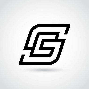 SC Harfi logo tasarım vektör şablonu