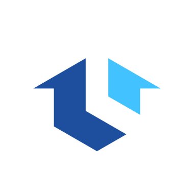 Ev harfi L logo tasarım şablonu