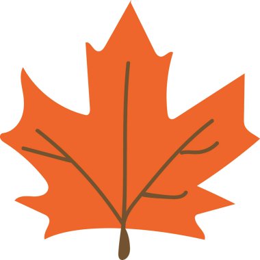 Sonbahar mevsimi için sonbahar portakal yaprağı çizimi